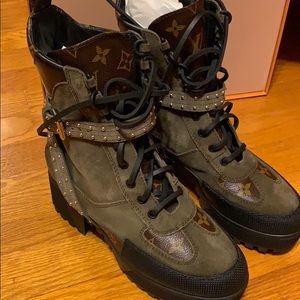 Louis Vuitton combat boots